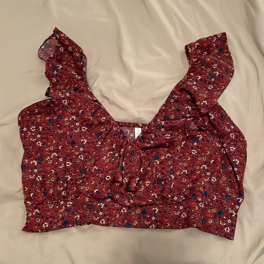 Xhilararion Floral Crop Top XL